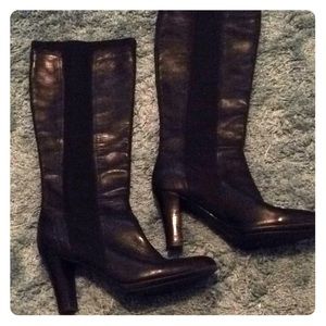 Tahari Leather knee hi boots